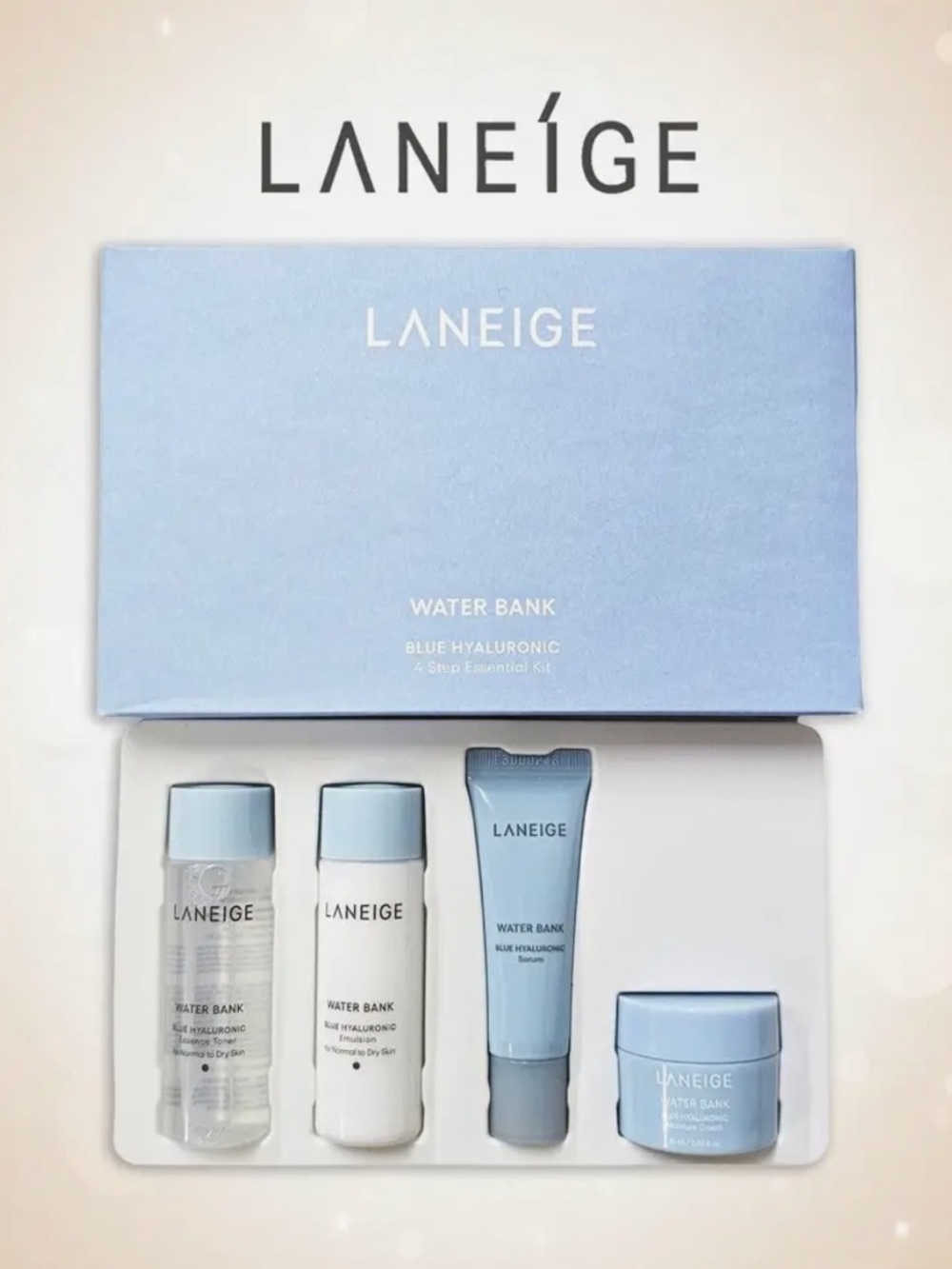 LANEIGE Water Bank Blue Hyaluronic 4-Step Essential Kit Travel Sizes - Picture 3 of 7